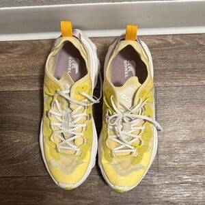 Sorel Yellow and White Athletic Shoes